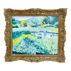 Vintage Impressionist Style Garden Painting