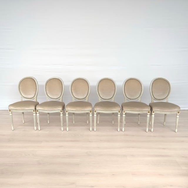 French Louis XVI Dining Chairs – Set of 6 For Sale - Image 4 of 12