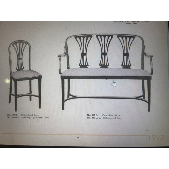 Late 19th Century Antique Jacob & Josef Kohn Wien Hand Painted Cane Seated Sette & Chairs 59-362c For Sale - Image 17 of 17