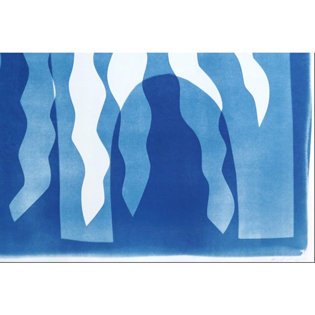 2020s 2025, Desert Modernism Style, Cyanotype Print on Watercolor Paper, Surreal Desert Landscape by Kind of Cyan For Sale - Image 5 of 8
