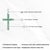 Contemporary 2.17 Ct Natural Emerald Channel Set Cross Pendant in Sterling Silver For Sale - Image 9 of 12