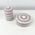 Italian 1970s Italian Grey and Pink Striped Ceramic Canister Containers For Sale - Image 3 of 13