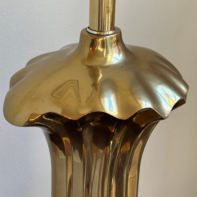 20th Century Pierre Cardin-Style Sculptural Brass Table Lamps — A Pair For Sale - Image 9 of 16