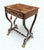 A Stylish English well figured Rosewood and Gilt Metal Mounted Center, Side or Worktable of compact proportions, early...
