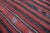 1960s Rustic Style Red Striped Handmade Kilim Rug For Sale - Image 10 of 12