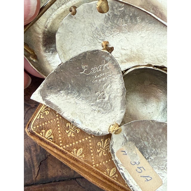 Silver Vintage Exart Brass Butterfly Belt Buckle Mexico 1970s Boho Bohemian Trendy Disco Accessories For Sale - Image 8 of 12