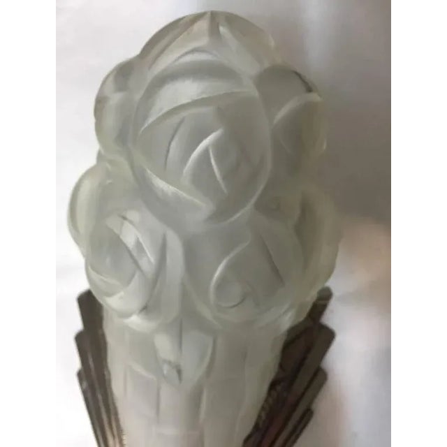 1930s Degue Signed French Art Deco Sconces - a Pair For Sale - Image 5 of 6