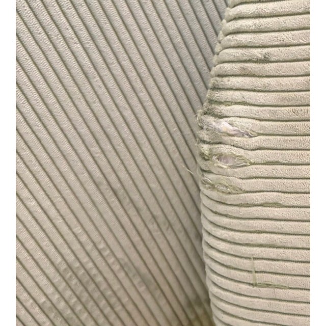 Mid Century Light Green Corduroy Club Chair For Sale - Image 9 of 9