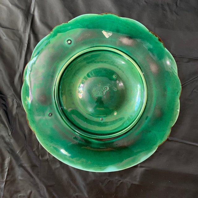 Minton Late 19th Century Majolica Aqua Oyster Plate Minton For Sale - Image 4 of 4