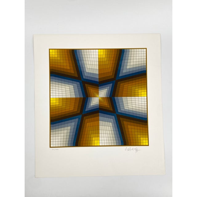 Victor Vasarely, Esthaynal, 1986, Print, Framed For Sale - Image 10 of 10