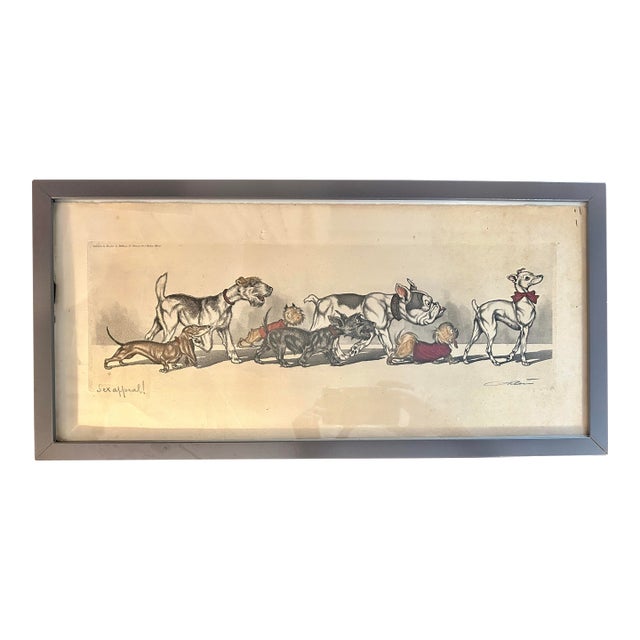Art Deco Circa 1930 Boris O’Klein “Sex Appeal!” Hand-Colored Etching For Sale