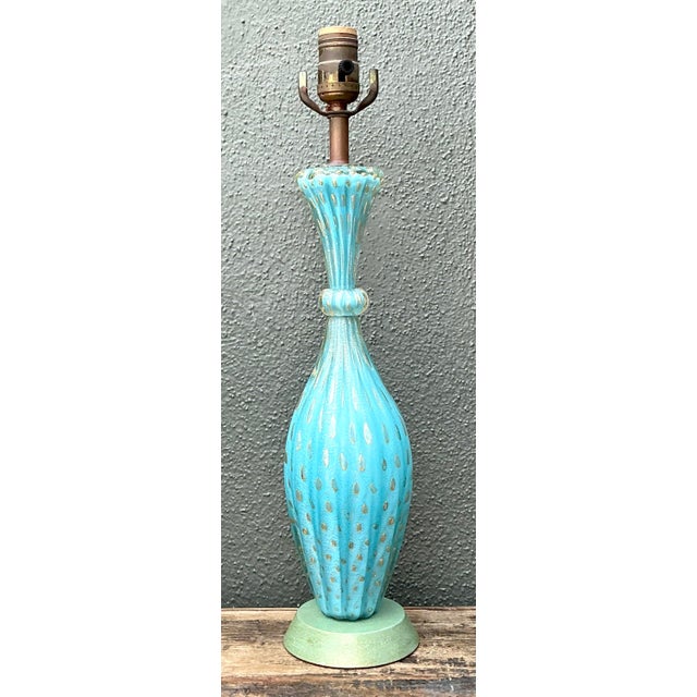 Mid 20th Century Vintage Italian Murano Glass Lamp For Sale - Image 5 of 12