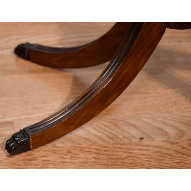 Pair of 1950s English Regency Style Mahogany Pembroke Drop-Leaf Accent Tables For Sale - Image 9 of 14