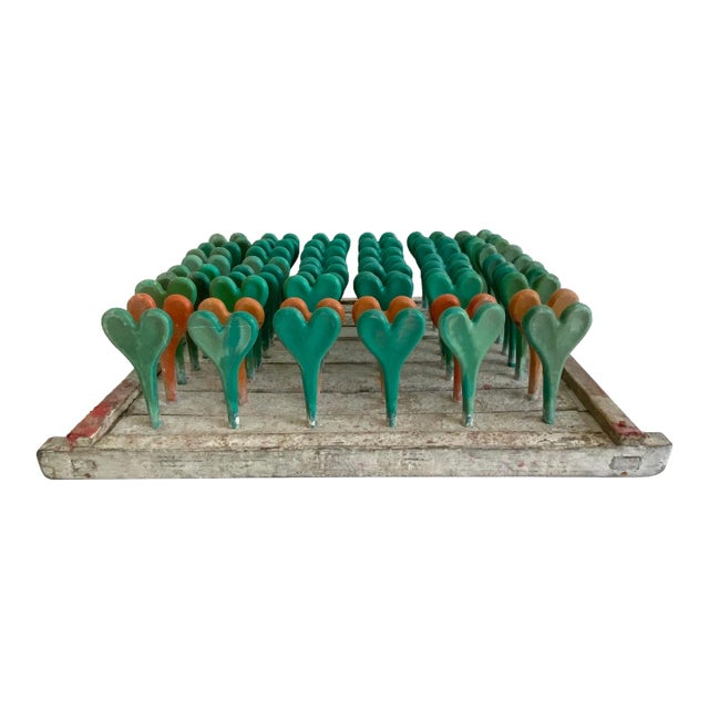 Vintage Industrial Heart Balloon Mold Wall Sculpture For Sale