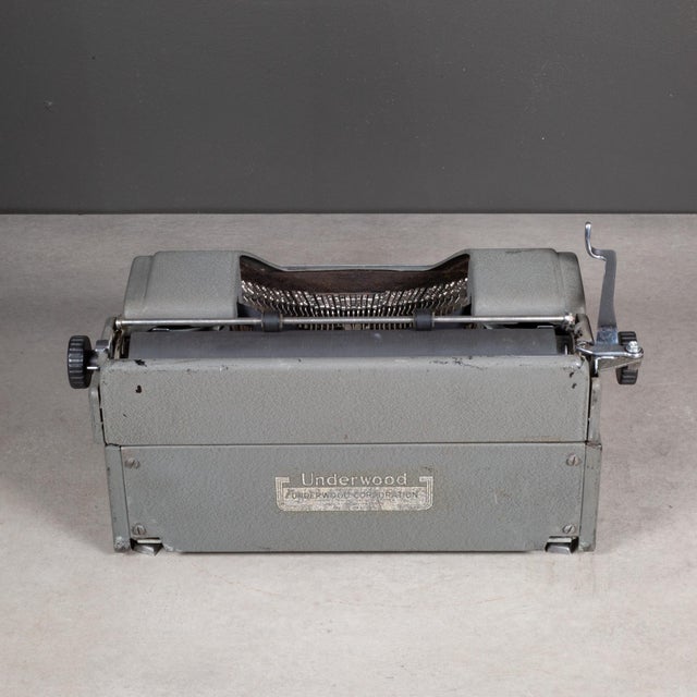 Metal Vintage Underwood Champion Portable Typewriter C.1946 For Sale - Image 7 of 8