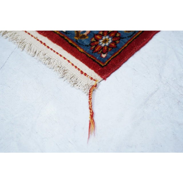 Traditional Extremely Fine Persian Qum Wool Rug 7'10'' X 10'11'' For Sale - Image 3 of 11