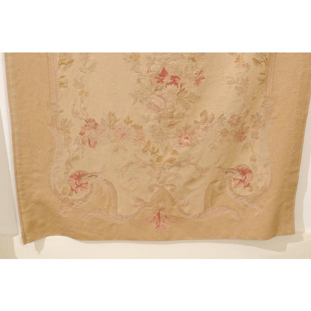 French 19th Century Vertical Hand-Woven Tapestry with Floral Décor and Volutes For Sale - Image 9 of 11