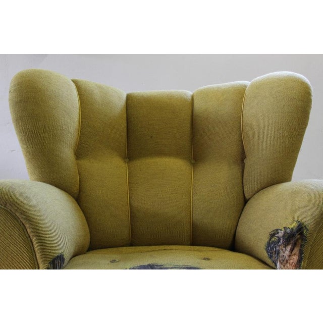 Large Vintage Danish Lounge Chair, 1930s For Sale - Image 12 of 18