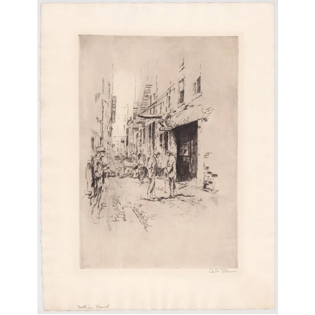 Traditional 1940s Alexander Blum Bell in Hand Boston Etching For Sale - Image 3 of 4