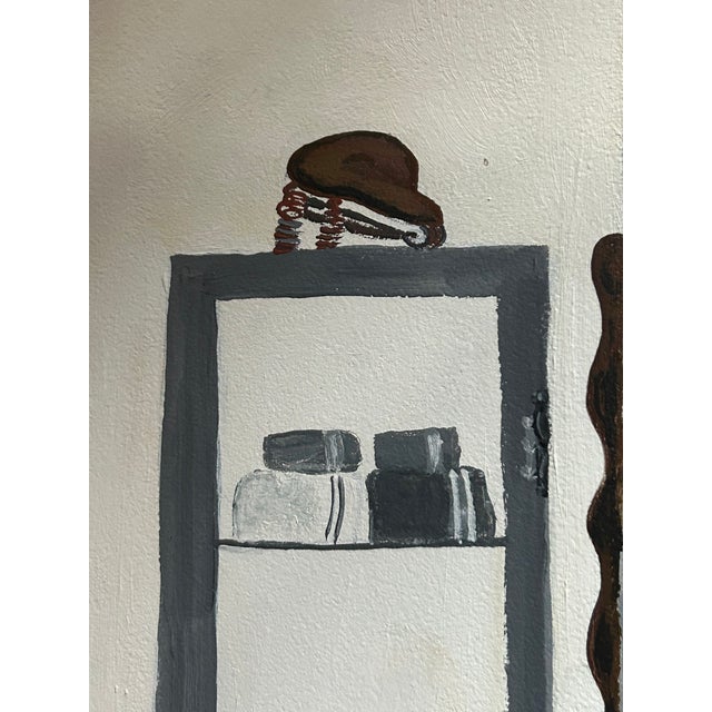 Modern Original Painting on Canvas of Artist’s Studio For Sale - Image 3 of 9