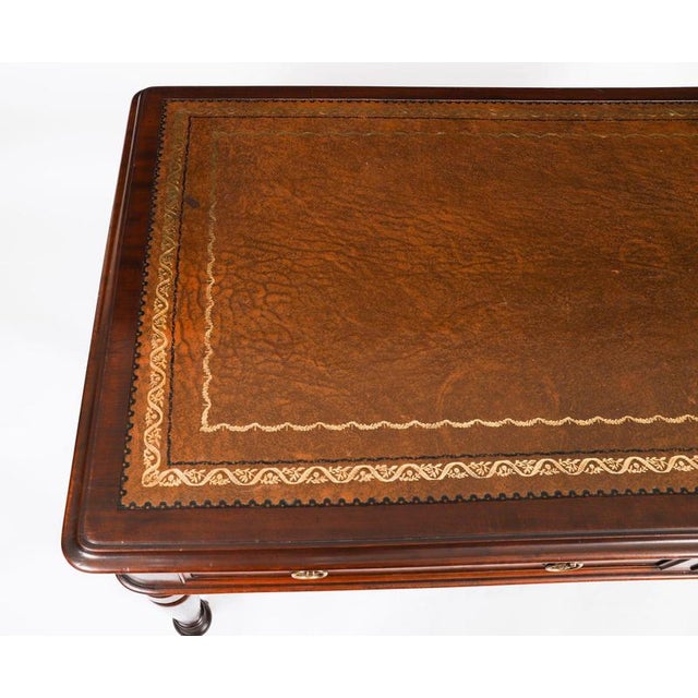 Brown Antique Victorian Writing Table, 19th Century For Sale - Image 8 of 17