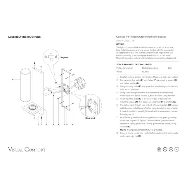 Chapman & Myers for Visual Comfort Signature Cornado 18" Indoor/Outdoor Hurricane Sconce in Museum Nickel with Etched Crystal For Sale In Houston - Image 6 of 7