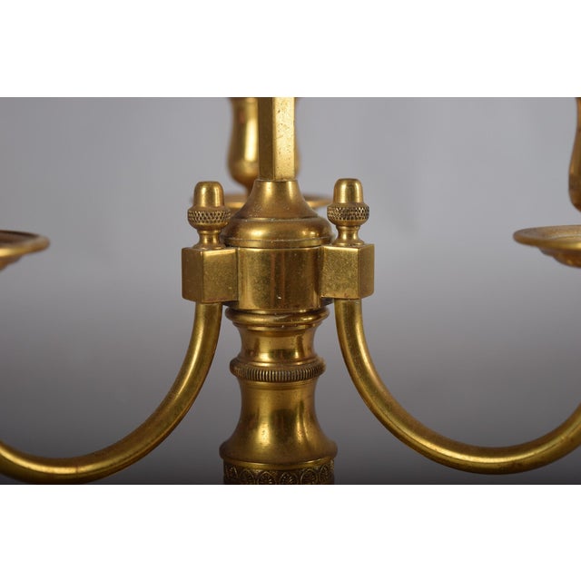 French 3-Light Bouillotte Lamp, 1950s For Sale - Image 6 of 14