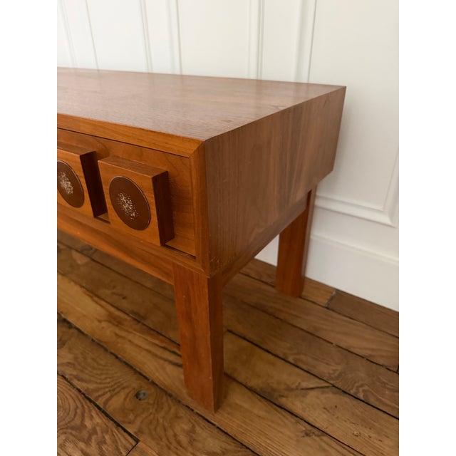 Brown Wood Cube Enamel Console by Lars Göran Nilsson for Glas & Trä. Sweden, 1960s For Sale - Image 8 of 12