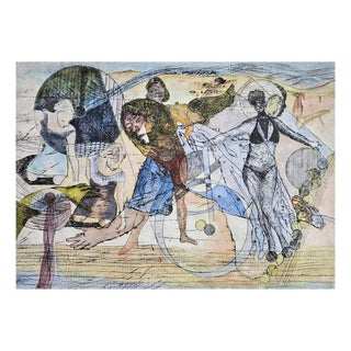 Andrzej Janeczko, Maya for Four, Etching Lavished with Watercolour, 2022, Etching For Sale