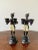 Pair of Vintage Painted Cast-Iron Figurative Double Candleholders For Sale - Image 12 of 12