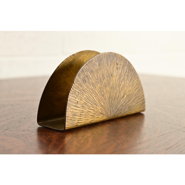 Art Deco Roycroft Arts & Crafts Brass Over Copper Letter Rack For Sale - Image 3 of 12