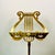 1950s Hollywood Regency French Empire Style Brass Lyre Sheet Music or Book Stand For Sale - Image 14 of 15