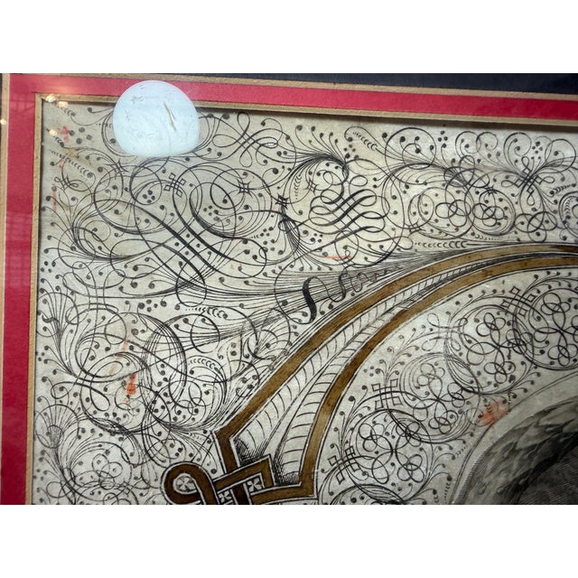 Rare Antique 17th Century Calligraphic Bust Portrait of Charles II of England For Sale - Image 12 of 16