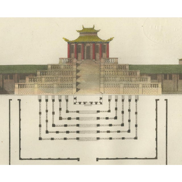 Early 19th Century Chinese Imperial Palace Elevation and Plan, 1815, Paper For Sale - Image 5 of 10