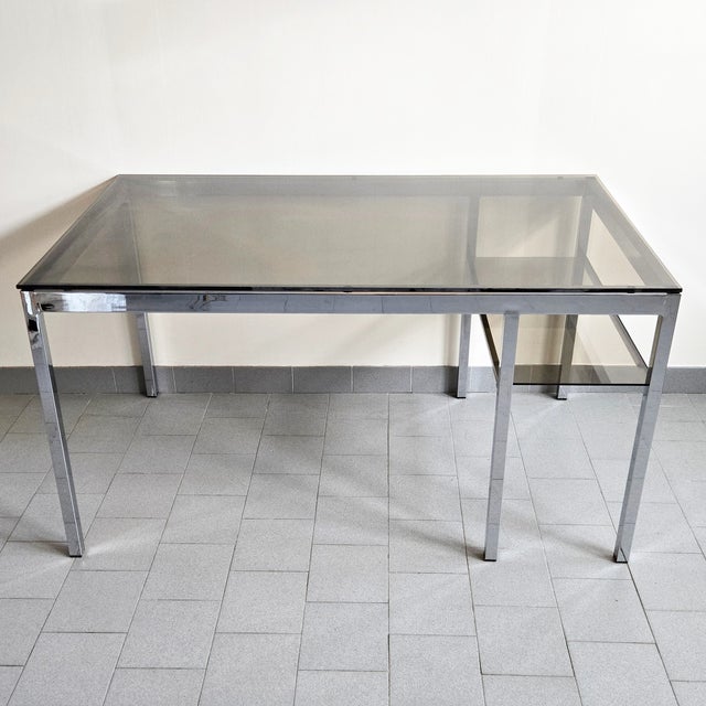 Vintage Desk in Steel & Saint-Gobain Glass, 1970s For Sale - Image 15 of 17