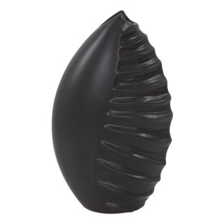 Dierks Ribbed Vase- Short For Sale