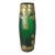 1890 Art Nouveau Grand Exhibition Magnificent Green Glass & Etched Gold & Silver Vase by Master f.t. Legras,Saint-Denis 20” Ht For Sale