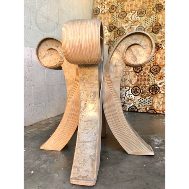 Vintage Coastal Twisted Pretzel Rattan Dining Table. Circa 1980s For Sale - Image 11 of 13