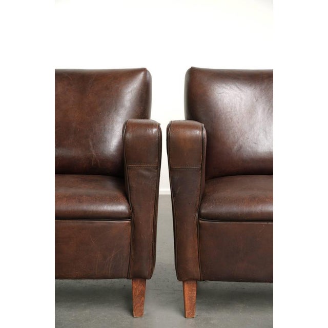 Vintage English Sheepskin Lounge Chairs, Set of 2 For Sale - Image 10 of 14