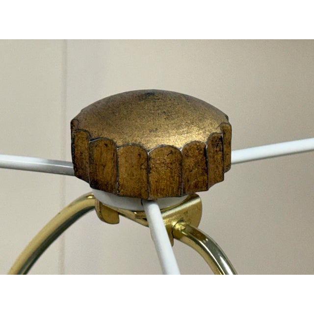 Worlds Away Worlds Away Caprone Fluted Wood Floor Lamp For Sale - Image 4 of 12