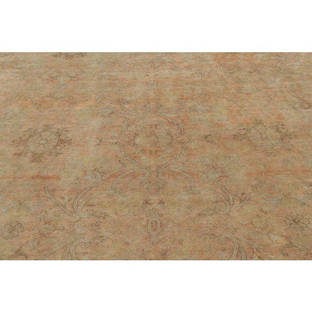 2010s Rug & Kilim’s Modern Classics Rug With Traditional All-Over Pattern in Gold and Rus For Sale - Image 5 of 8