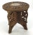 Moroccan Camphor Wood Inlaid Carved Folding Display Table For Sale - Image 9 of 9