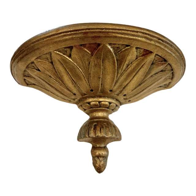 Antique Gilt Plaster Neo Classical Wall Bracket For Sale