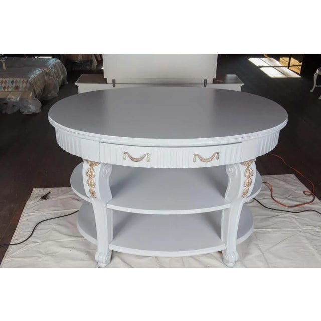 1940s 1940s Belgian Oval Center Table For Sale - Image 5 of 13