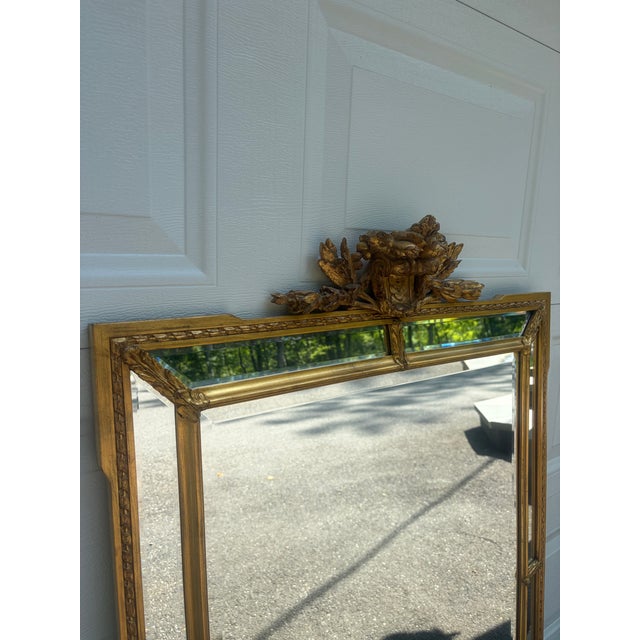 Carvers' Guild Carver’s Guild Regina Gold Hand Carved Mirror For Sale - Image 4 of 16