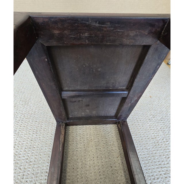 Antique Chinese Hardwood Rosewood Stand With Shelf For Sale - Image 10 of 14