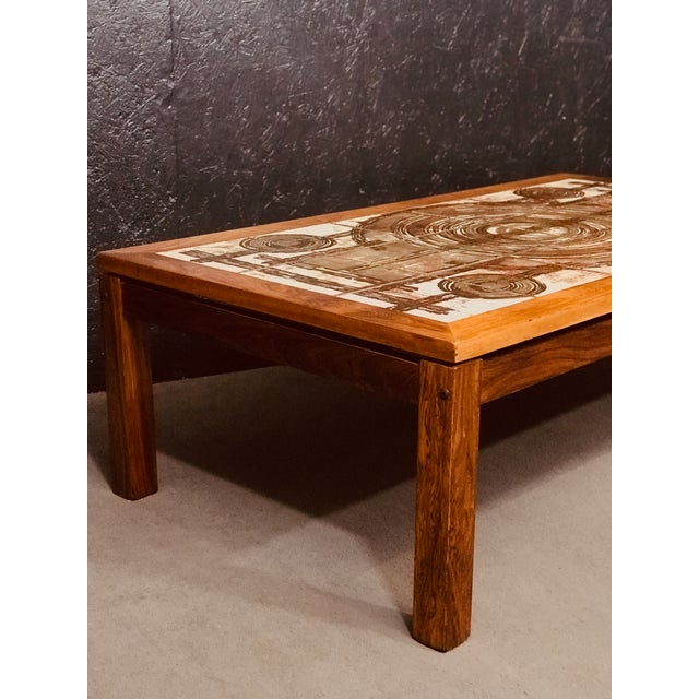 Mid-Century Modern Mid-Century Danish Rosewood Coffee Table with Tiled Top by Oxart for Trioh, 1960s For Sale - Image 3 of 9