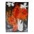 Mid 20th C. Color Saturated Mixed Media Abstract Floral Still Life on Fibrous Hand Made Paper c.1970 For Sale