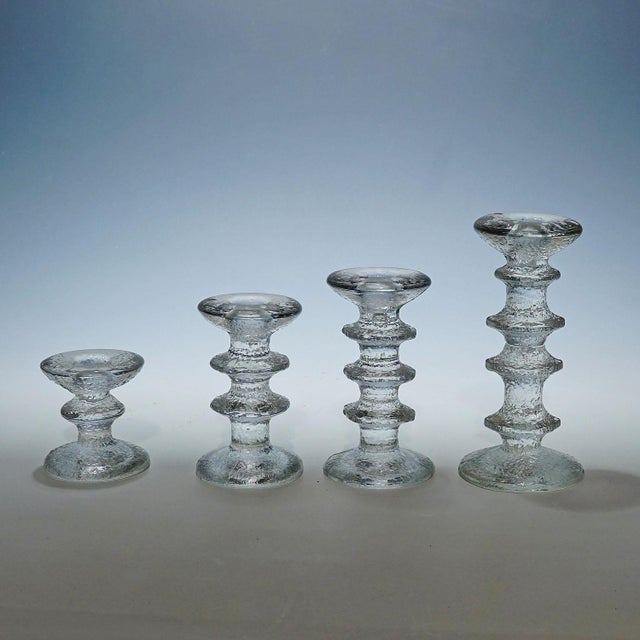 Mid-Century Modern Vintage Festivo Candle Sticks by Timo Sarpaneva for Iittala For Sale - Image 3 of 9