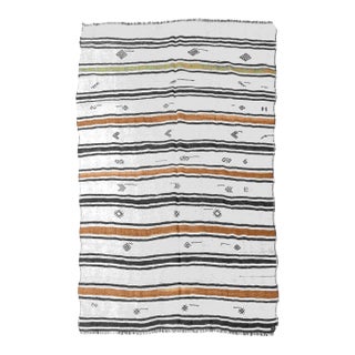 Vintage Decorative Turkish Hemp Kilim Rug - 6`8" X 9`2" For Sale